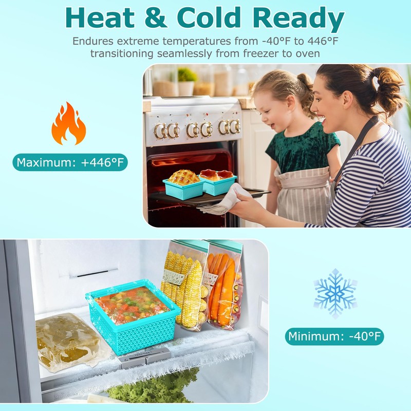 Silicone Freezer Molds for Soup Cube - 2-Cup Freezer Storage
