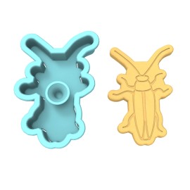 Cookie Cutter Lady Firefly Cookie Cutter & Stamp | Bug Insect Lightning Bugs Fireflies Mason Jar #1 - 4.5 Inches