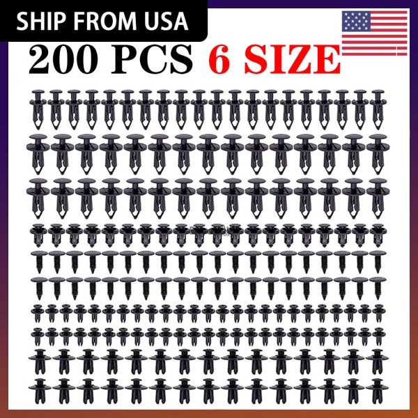 Unbranded 200Pcs Bumper Clips Retainer Auto Car Rivets Fastener Fender