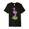 Flamingo Hiker Backpack Hat Premium T-Shirt