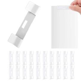 Fidqiog 20 Pcs Vertical Blinds Repair Vane Savers, Vertical Blinds Replacement Slats, Windows Blind Metal Replacement Parts, Curved Vane Repair Blind Clips for Fixing Broken Louver Vanes