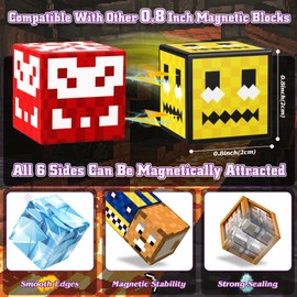 Hltyigr 150PCS Magnetic Blocks-Magnetic Building Blocks Magnet Toys Set Stacking Cave World with Magnet Construction Toys STEM Sensory Gift for Kids Toddlers Boys & Girls Birthday Gifts Ages 3+