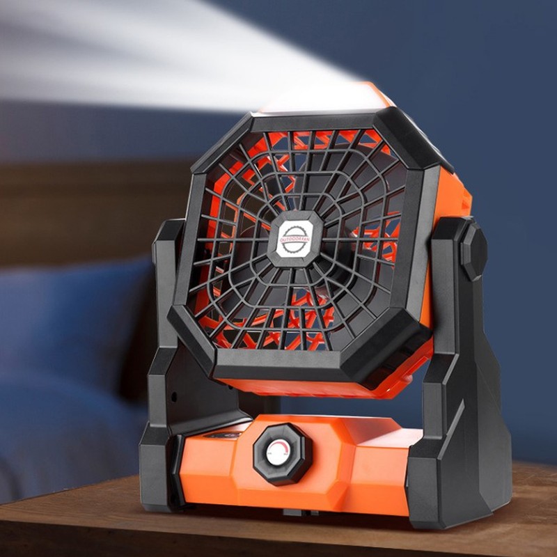 Outdoor Portable Fan Stepless Speed Control High Wind Fan Camping