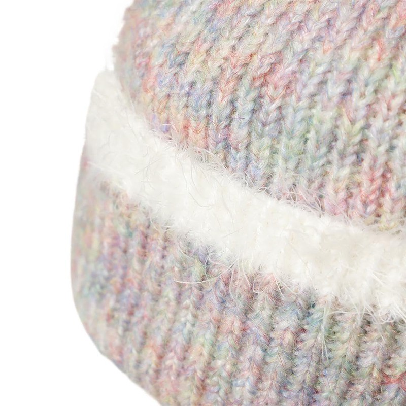 14+ ICHIYON PLUS 103866 Women's Knit Hat, Shaggy Line, Drawstring