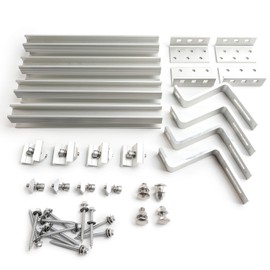 Heavy Duty Solar Mounting Kit for Concrete Tile and Slate Roofs,Complete Racking System with Aluminum Rails Clamps Hooks for Flat and Pitched Roofs,Fits Solar Panel Frames Under 35mm Thick