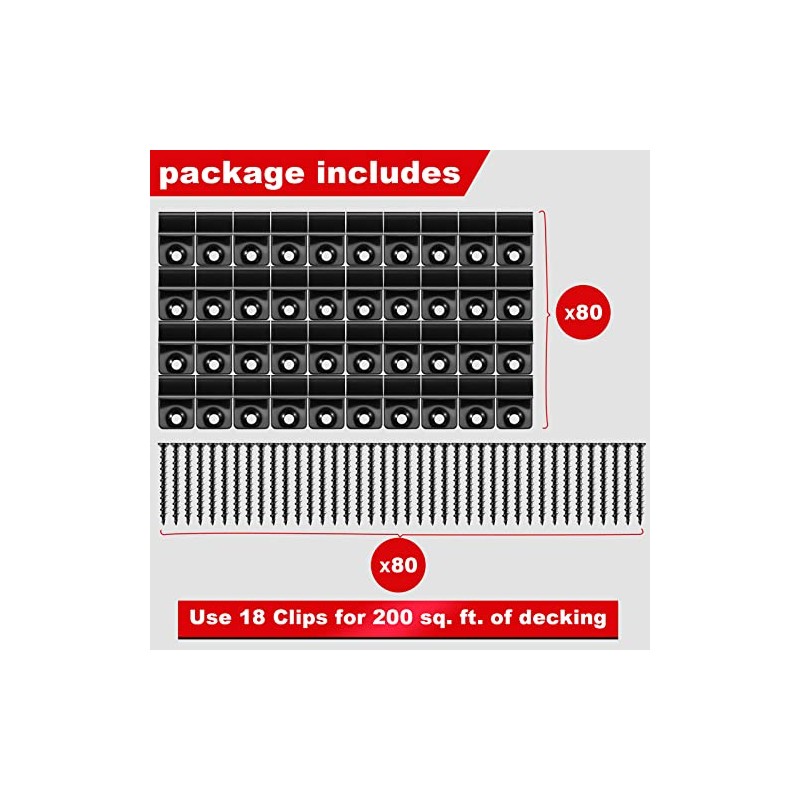 Dunzy 80 Pack 304 Stainless Steel Start Clips Universal Decking