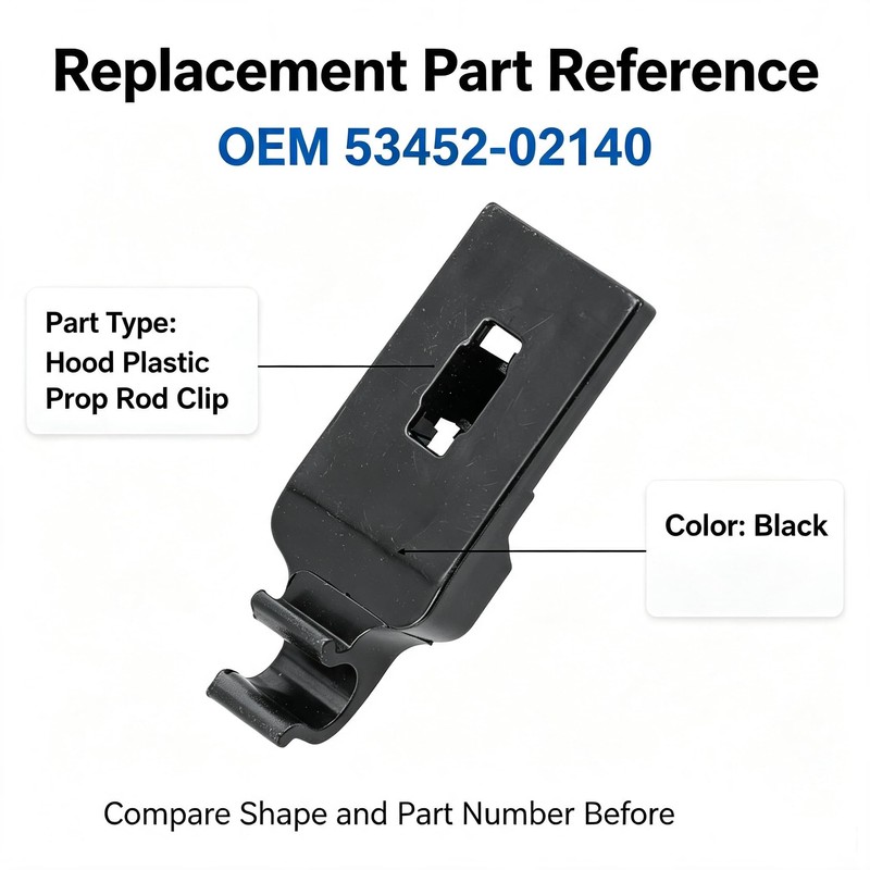 Hood Plastic Prop Rod Clamp Clip For Toyota Corolla 2014-2019