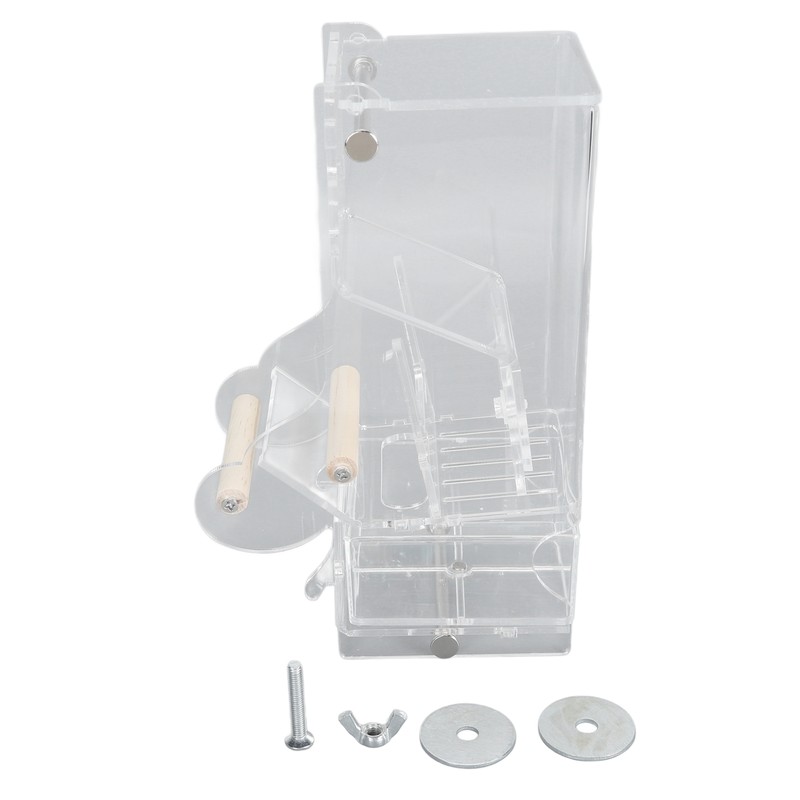 Automatic Parrot Feeder Prevent Spillage and Splashing Easy Installation Acrylic