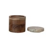 Creative Co-Op Mélange Acacia Wood Container with Marble Lid, Natural