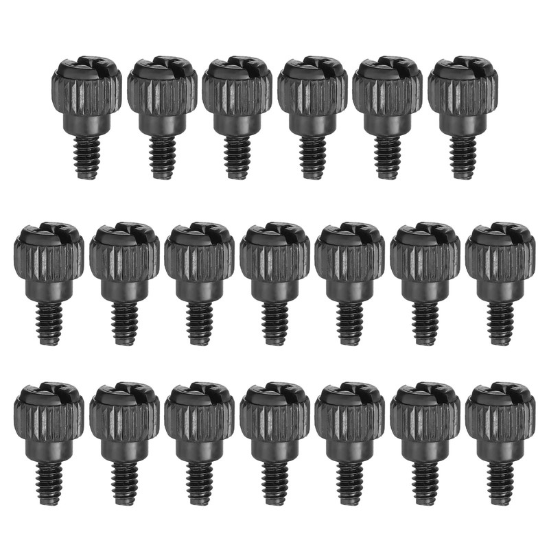 20 PCS Black PC Case Screws Cases Computer Case Thumb