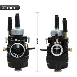 PHBG 17mm 19mm 21mm Racing Carburetor black carb with air intake for Dellorto PHBG DIO JOG 50cc 90cc BWS100 for Puch Yamaha Zuma (21mm)