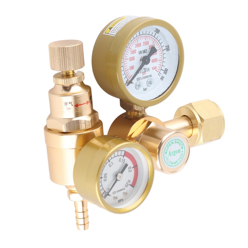 Argon CO2 Regulator 0 To 4500PSI CGA580 15/16in Female Thread