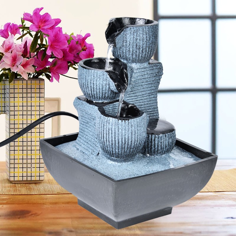 Unique Shape Desktop Fountain Home Tabletop Decoration Resin Landscape Ornament
