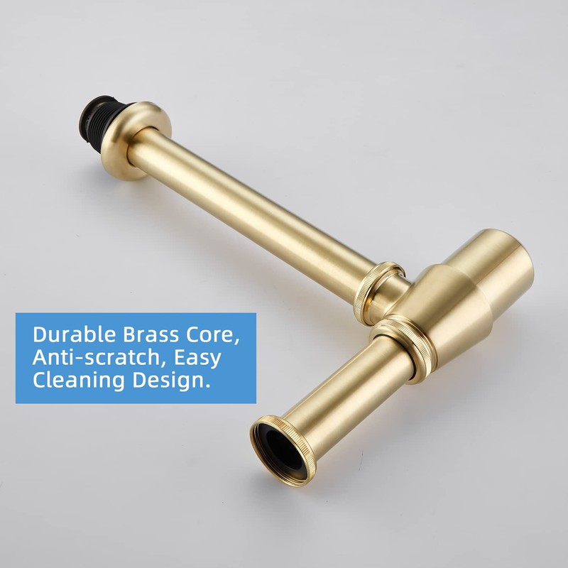 GORDEE Bathroom Basin Sink Bottle Trap Waste Pipe 1-1/4 inch