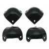 KAISH 4pcs Plastic Black Guitar AMP Amplifier Cabinet Corner Front
