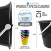 Colour Coded Plastic Bucket with Handle, 2 Gallon (7.5L) Household