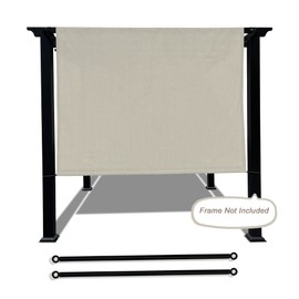 Alion Home Universal Breathable Pergola Cover - Pergola Replacement Canopy - Outdoor Adjustable Sun Shade Cover with Heavy Duty Metal Weighted Rods (20' x 9', Smoke Tan)