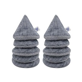 BAMI ¡Bienvenido Al Mundo! Conitos Protectores Bebé Niño 10 Piezas Gris Liso Algodón Suave | Evita Salpicaduras Cambio Pañal Recién Nacido | Set Discreto Lavable Reutilizable