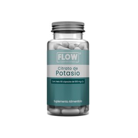 Citrato de Potasio 500 mg - 90 Caps de 500 mg C/U - Suplemento de Potasio - Suministro para 45 días - Flow Supplements