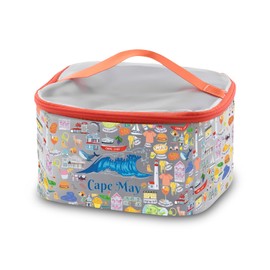 PXTIDY Cape May Travel Cosmetic Bag New Jersey Travel Gift Cape May Souvenirs Makeup Organizer Beach Bag New Jersey Trip Gift