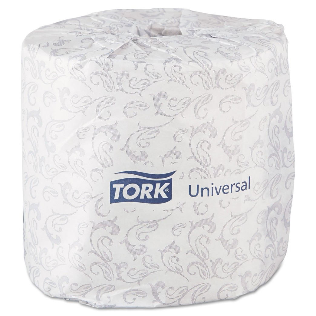 Tork TS1636S Univ. Bath Tissue, 1-Ply, White, 4 x 3 4/5, 1000 Sheets/Roll, 96 Rolls/Carton