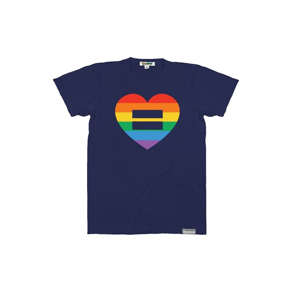 Wild and Funny Rainbow Pride Camisetas para verano, desfiles y festivales, Igualdad (Navy), Medium