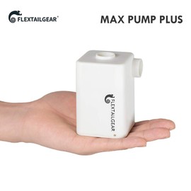 FLEXTAILGEAR - MAX Pump Plus Portable Air Pump with 3600mAh Battery USB Rechargeable Lightest Air Pump to Quick Inflate Deflate for Pool Floats Air Bed Air Mattress Swimming Ring (White)