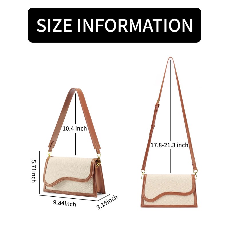 LEEXTON Women's Shoulder Bag, 2-Way, Cross-body, High Visibility, Lightweight, Large