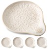 Howise Howise Farmhouse Ceramic Spoon Rests Holder for Kitchen Counter