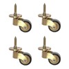 Solid Brass Caster Wheel,25mm Antique Style Casters,Moving Caster Wheels,360° Swivel