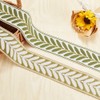 OLYCRAFT 10.9Yards Jacquard Ribbon Trim 2.4 Inch Leaf Pattern Jacquard