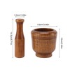 Garlic Grinder Bowl Jujube Wood Herb Crushing Bowl Multipurpose Spice