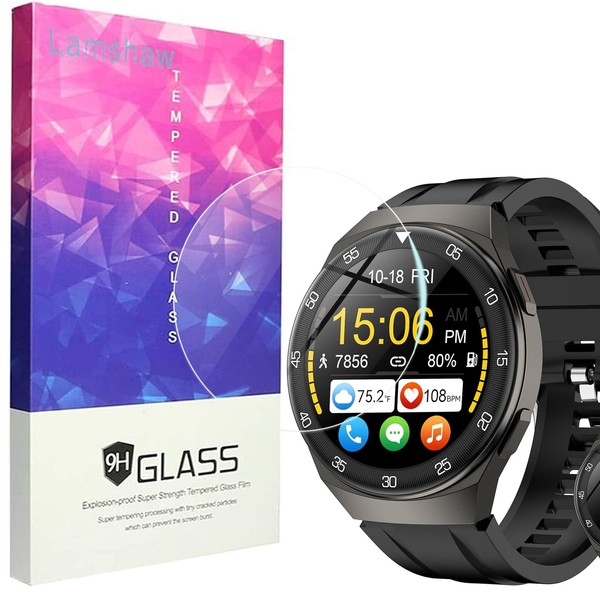 Lamshaw Compatible for ganopterygon Smart Watch Screen Protector,9H Tempered Glass
