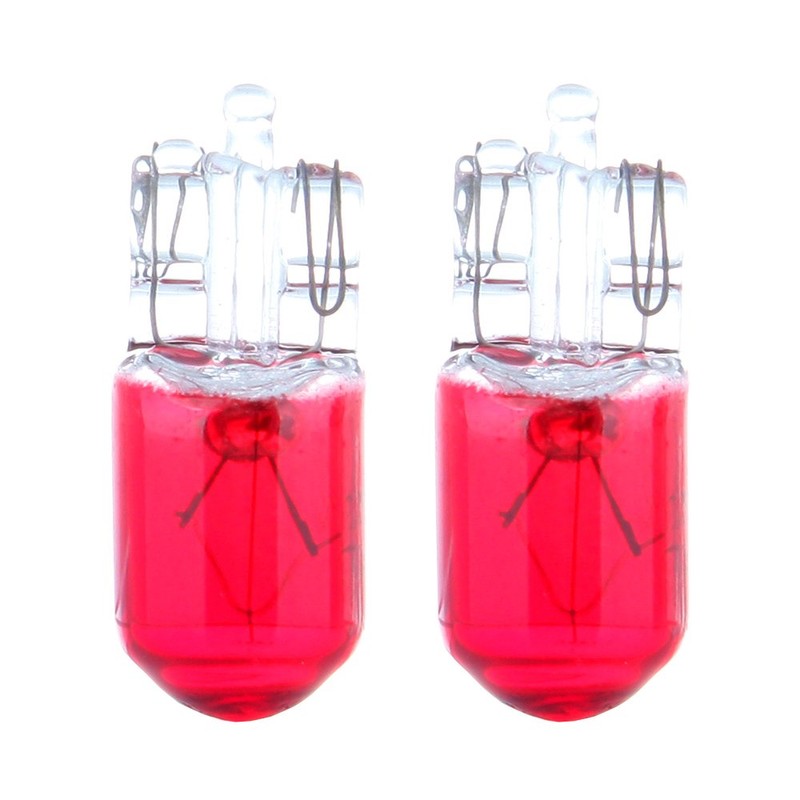 cciyu 10 pcs T10 W5W Red Halogen Light Bulb 168