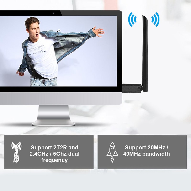 EDUP EP-AC1665 600M Wireless USB2.0 WiFi Adapter Dual Band Network