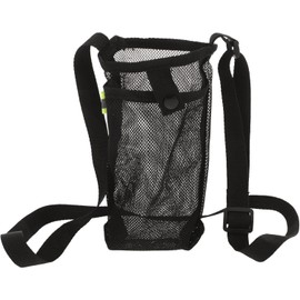Vayfoni 1PC Water Bottle Holder - Bottle Carrier Bag - Mesh Water Bottle Pouch with Adjustable Strap - for Hiking Camping Walking Gym (Black)