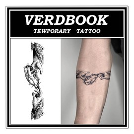 VERDBOOK Waterproof Temporary Tattoos: 2-Sheet Tattoo Kit with Realistic Body Stickers, Semi-Permanent Tattoos for Adults Lasting 7-15 Days – Safe for Men & Women, Pierced Sanctuary​