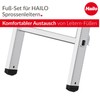 Hailo Foot Set for Spar 72 x 25 mm Black