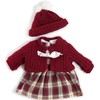 Miniland 31558 Doll Clothes, White, Bordeaux, 3-6 Years, 38-40 cm