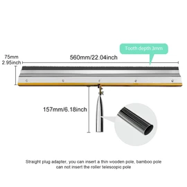 Self-Levelling Cement Tool Kit，Floor Construction Tools for Epoxy Flooring with Roller Spiked Shoes Stainless Steel Scraper Roller Needle Length 28mm
