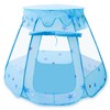 TONG YUE Kids Tent Castle Ball House Foldable Indoor Play Equipment for Kids Toddlers Baby Outdoor Ball Pool Tent Blue
