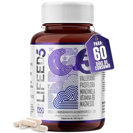 LIFEED5 Sleep  Magnesio, Valeriana, Pasiflora 60 cápsulas                                                                                             