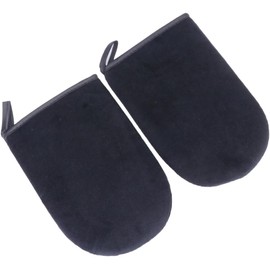 2 piezas Guantes Aplicadores para Bronceado Sin Sol Color Negro Pelusa Diseñados para Aplicar Crema Uniformemente Manos y Espalda Cómodos y Eficaces para Natural