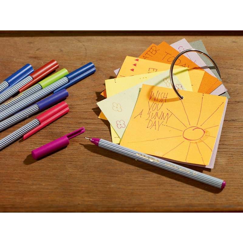 edding 55 Fineliner Pack of 10 - Black