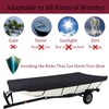 420D Upgraded Jon Boat Cover 12-14ft Heavy Duty Trailerable Jon