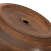 Dark brown ceramic 11 cm planter with saucer, ORB series