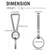 Titanium Carabiner Keychain Clip,EDC Key Chain Clip,Double-end Quick Release Hooks