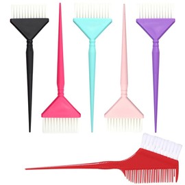 XINYUICEAN Juego de Brochas para Teñir el Cabello, 6 Piezas Brochas para Teñir el Cabello Brocha para Resaltar el Cabello Kit de Teñido para Teñir el Cabello Aplicador de Brocha para Salón Teñido (6)
