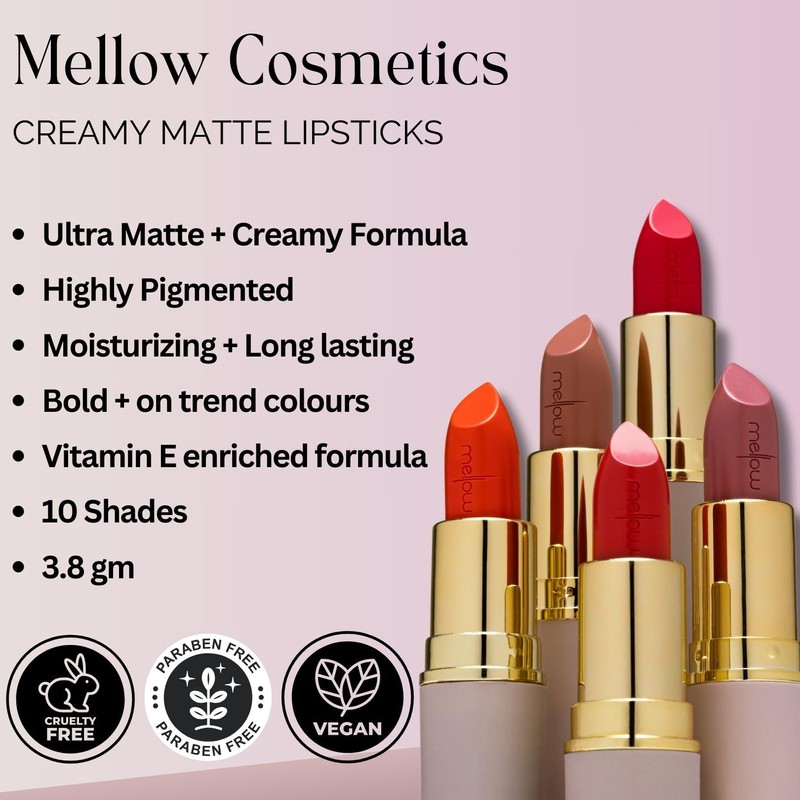 Mellow Cosmetics - Creamy Matte Lipstick - Danger Zone