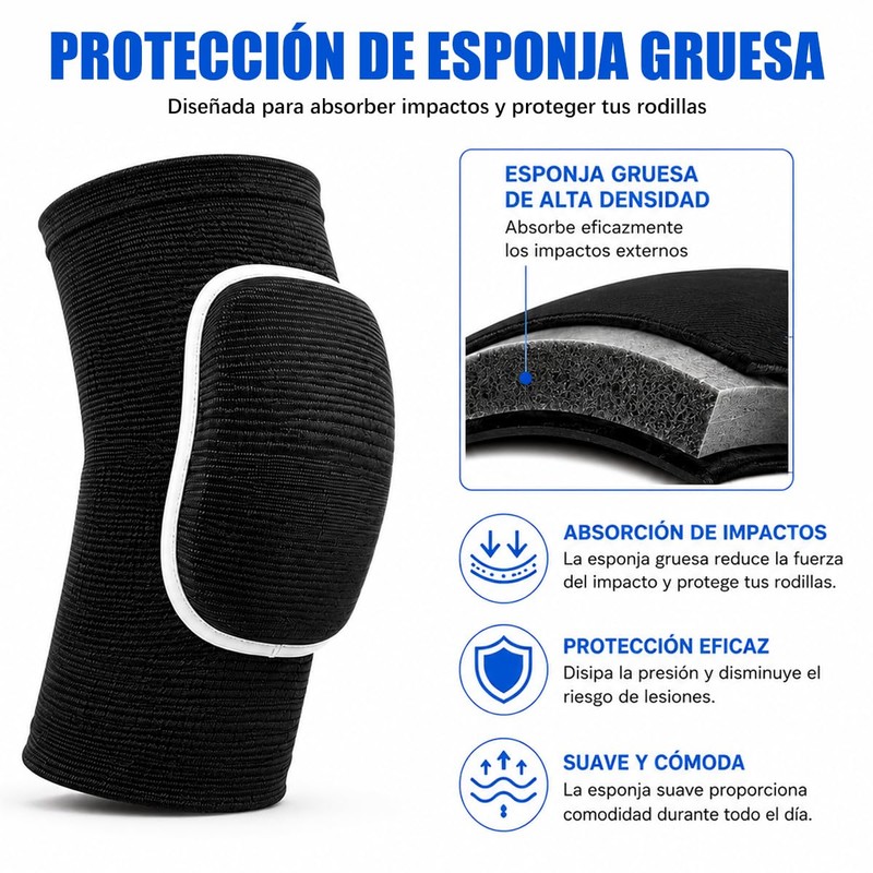 NIAWEA 2 Par Rodilleras de Voleibol y Ballet con Almohadilla